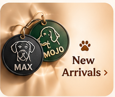 Two newly released personalised pet tag designs